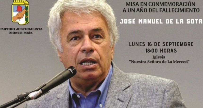 EL PJ LOCAL RECUERDA AL EX GOBERNADOR DE LA SOTA
