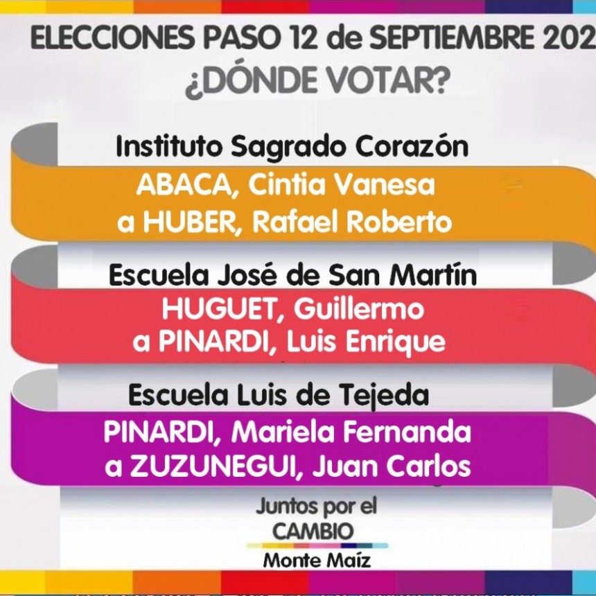 SE VOTA EN TRES ESCUELAS EN MONTE MAÍZ