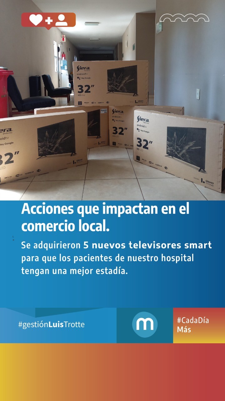 CINCO SMARTS TV PARA EL HOSPITAL