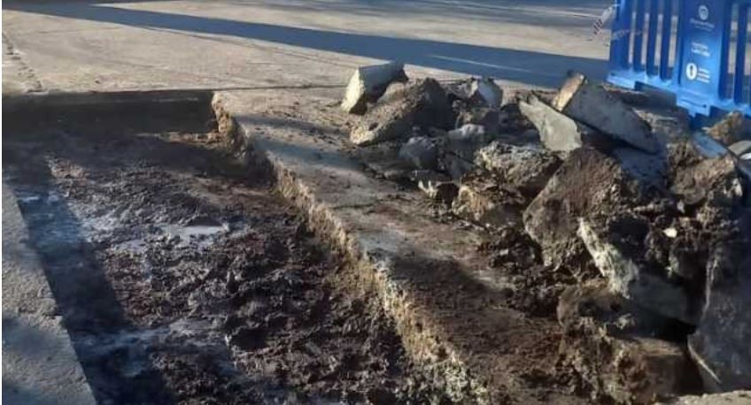 TRABAJOS DE BACHEO EN EL CENTRO