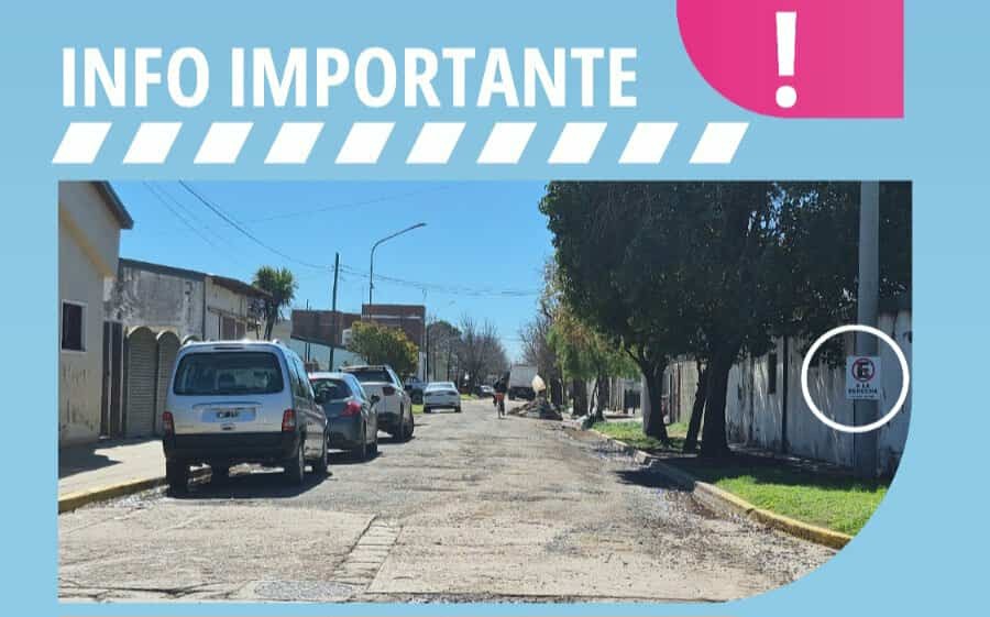 PROHIBIDO ESTACIONAR A LA DERECHA EN CORTADA GÜEMES