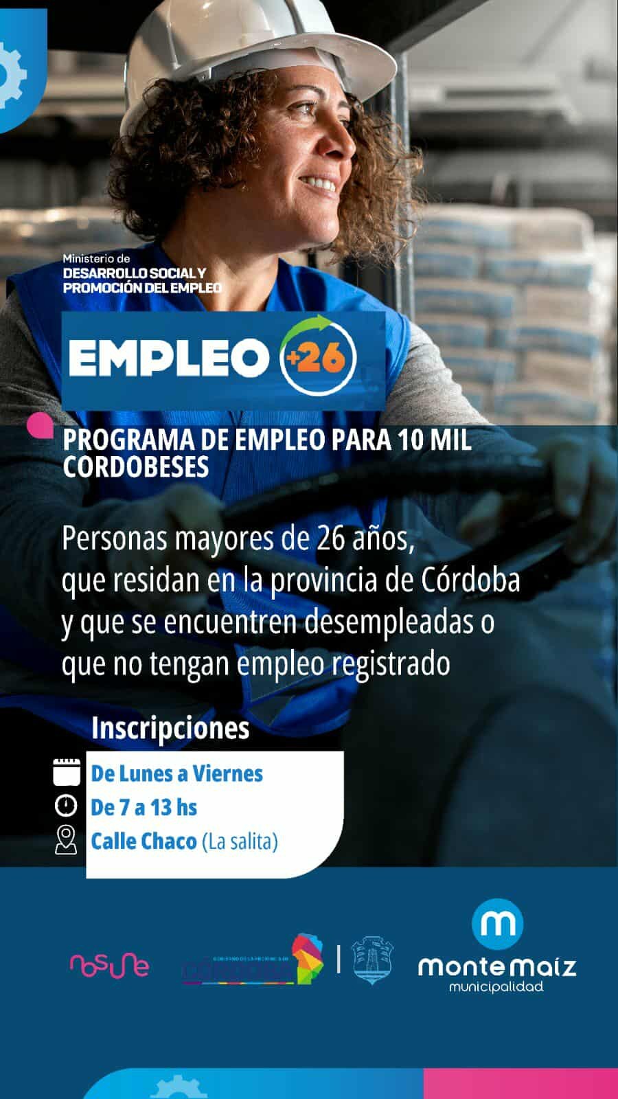 PROGRAMA PROVINCIAL: EMPLEO +26
