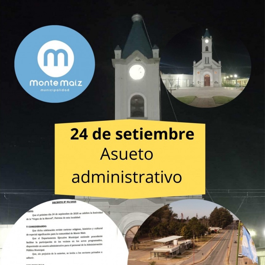 24 DE SETIEMBRE: ASUETO MUNICIPAL