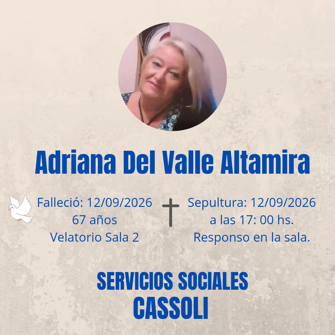 INFORMACI&Oacute;N NECROL&Oacute;GICA: SERVICIOS SOCIALES CASSOLLI