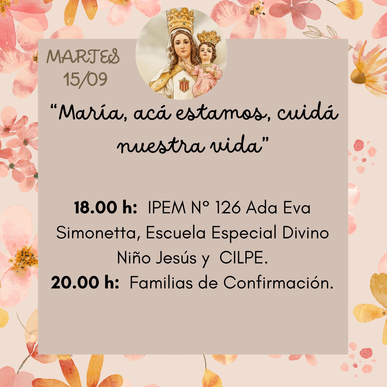 HOY COMIENZA LA NOVENA PATRONAL