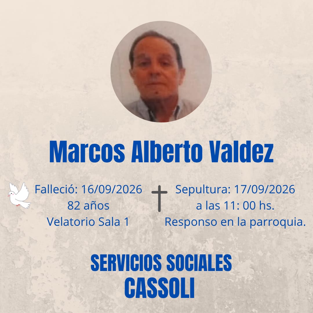 FALLECIMIENTO: MARCOS ALBERTO VALDEZ