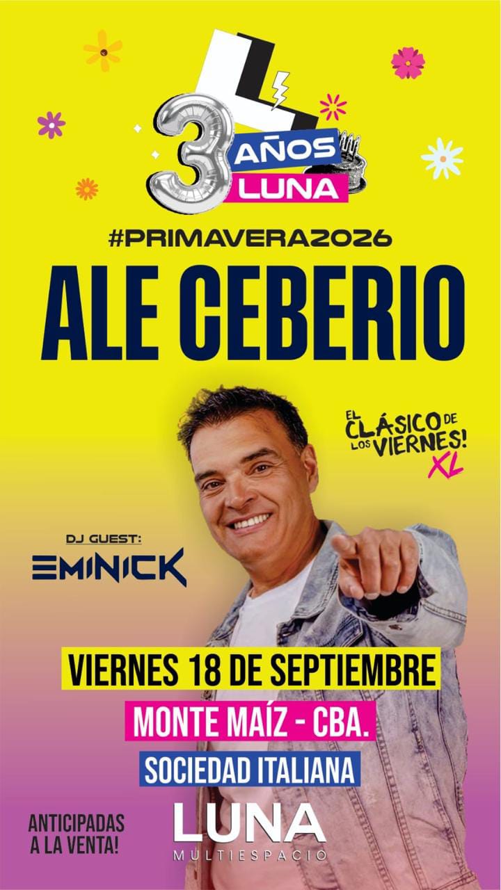 ESTA NOCHE: ALE CEBERIO EN MONTE MA&Iacute;Z