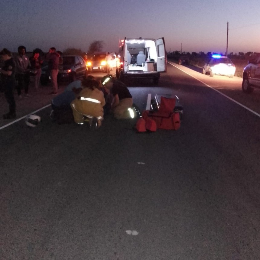 ACCIDENTE DE TRÁNSITO EN LA RUTA A COLONIA BARGE