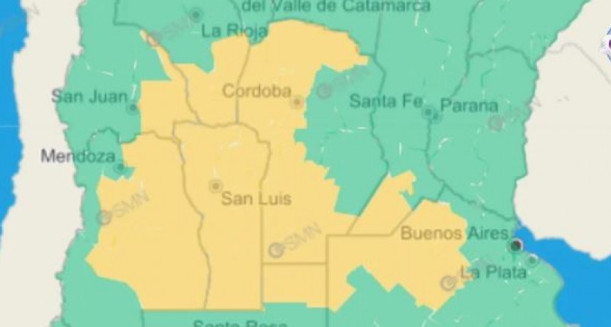 ALERTA POR FUERTES LLUVIAS PARA EL SUR DE LA PROVINCIA