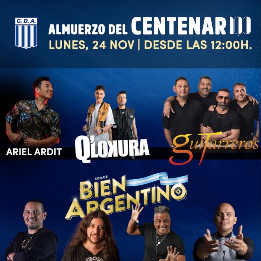 DETALLES FINALES DEL ALMUERZO DEL CENTENARIO
