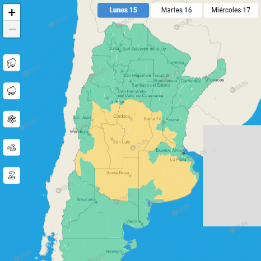 ALERTA POR TORMENTAS FUERTES