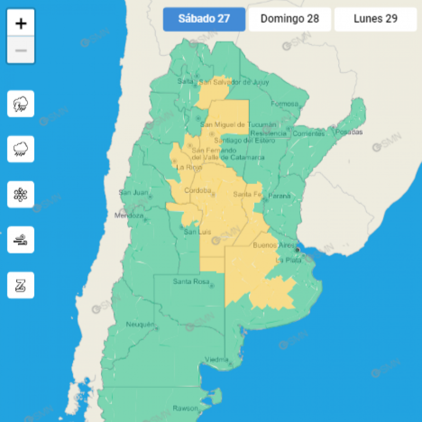ALERTA POR VIENTOS FUERTES PARA EL SUR PROVINCIAL
