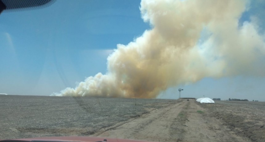 INCENDIO RURAL EN INMEDIACIONES DE COLONIA BISMARCK