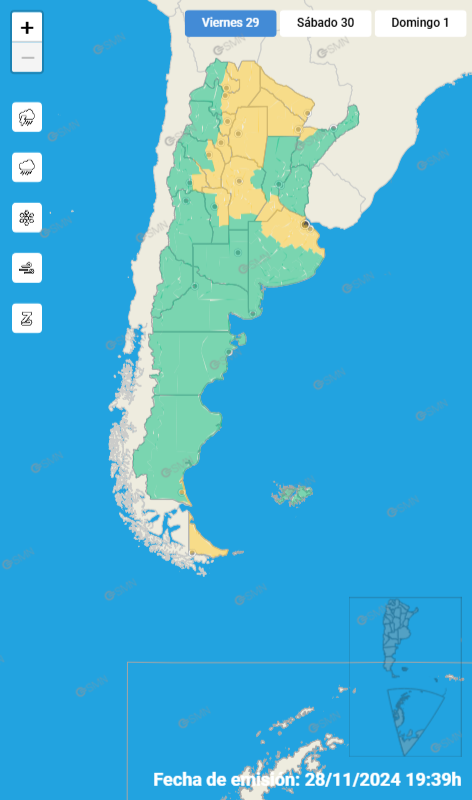 ALERTA POR TORMENTAS FUERTES PARA EL SUDESTE PROVINCIAL