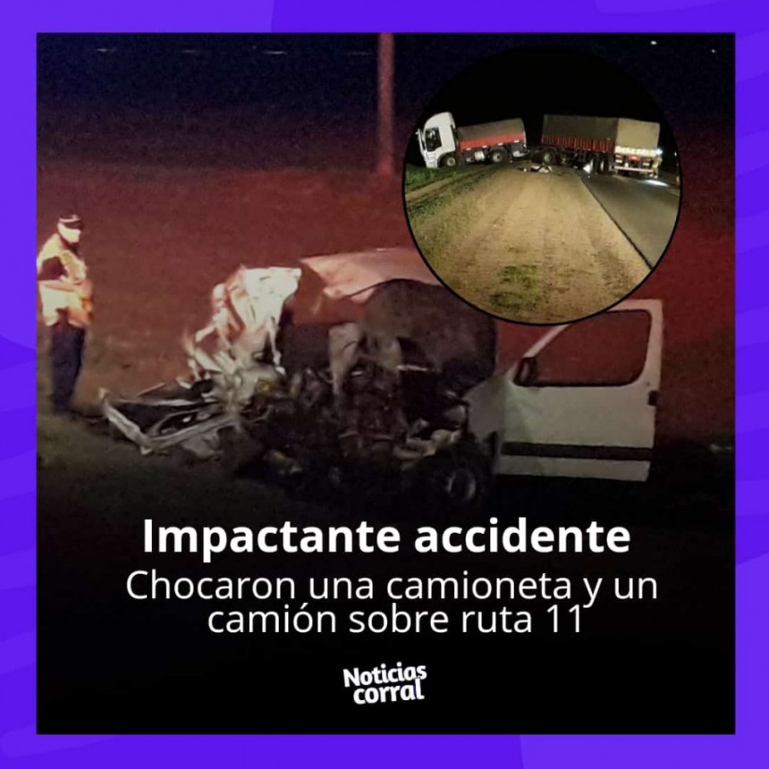 ACCIDENTE ENTRE CAMIONETA Y CAMIÓN