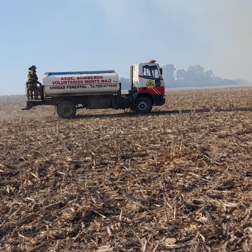 INCENDIO EN ZONA RURAL DE COLONIA BISMARCK