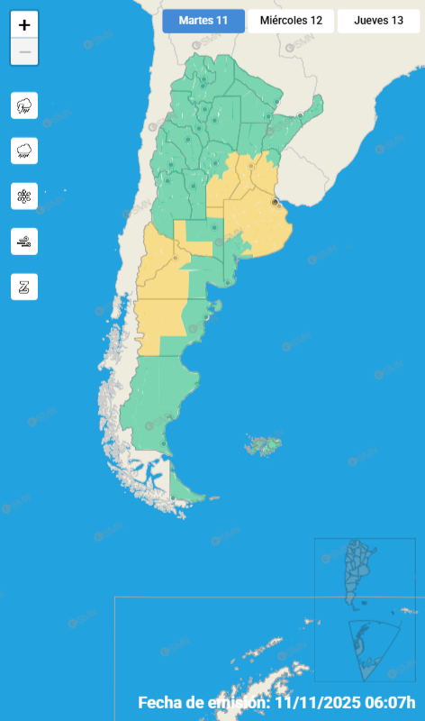 ALERTA POR TORMENTAS FUERTES