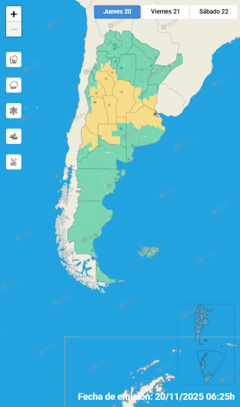 ALERTA POR TORMENTAS FUERTES PARA EL SUDESTE CORDOBÉS