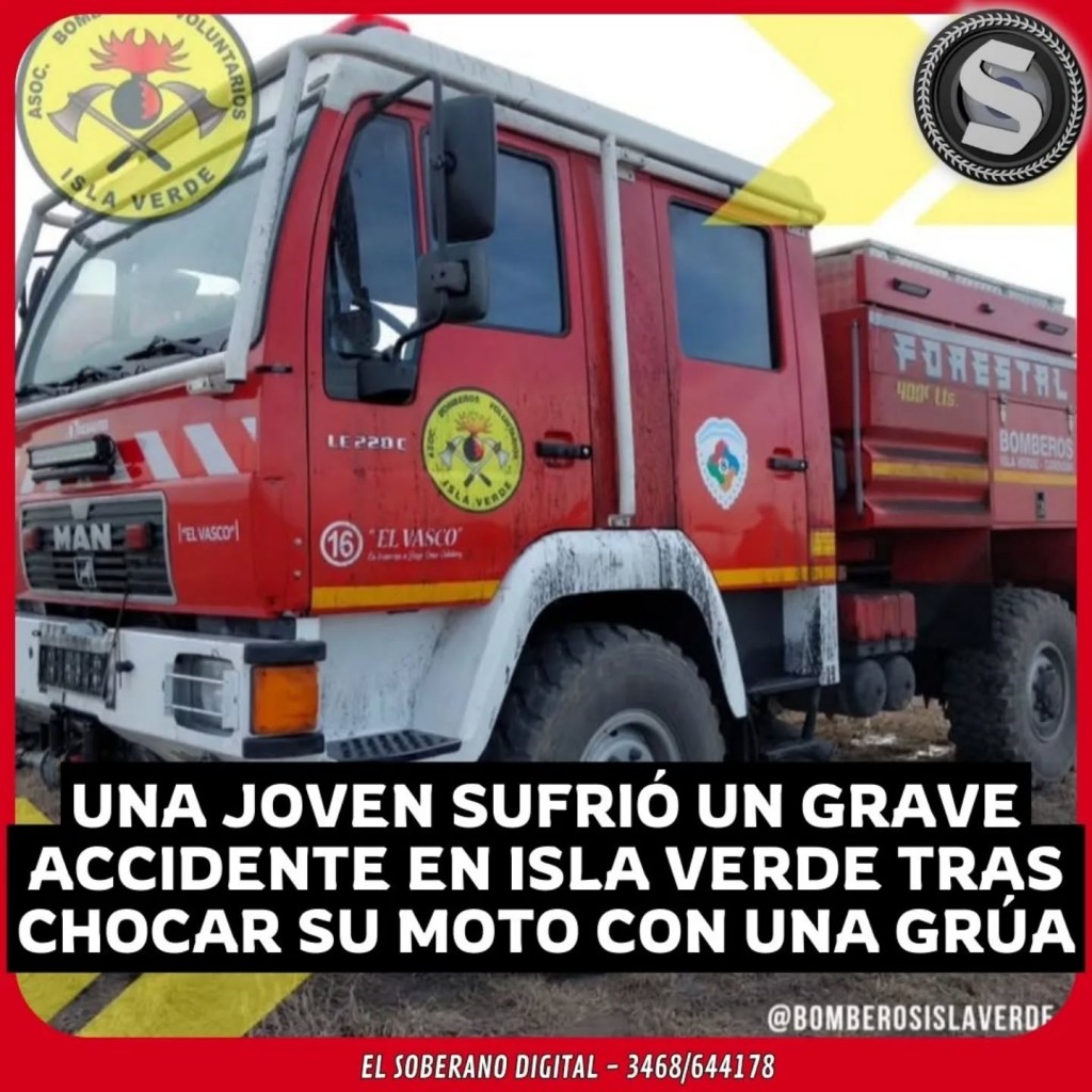 TRAS ACCIDENTE SUFRIÓ HERIDAS GRAVES EN UN BRAZO