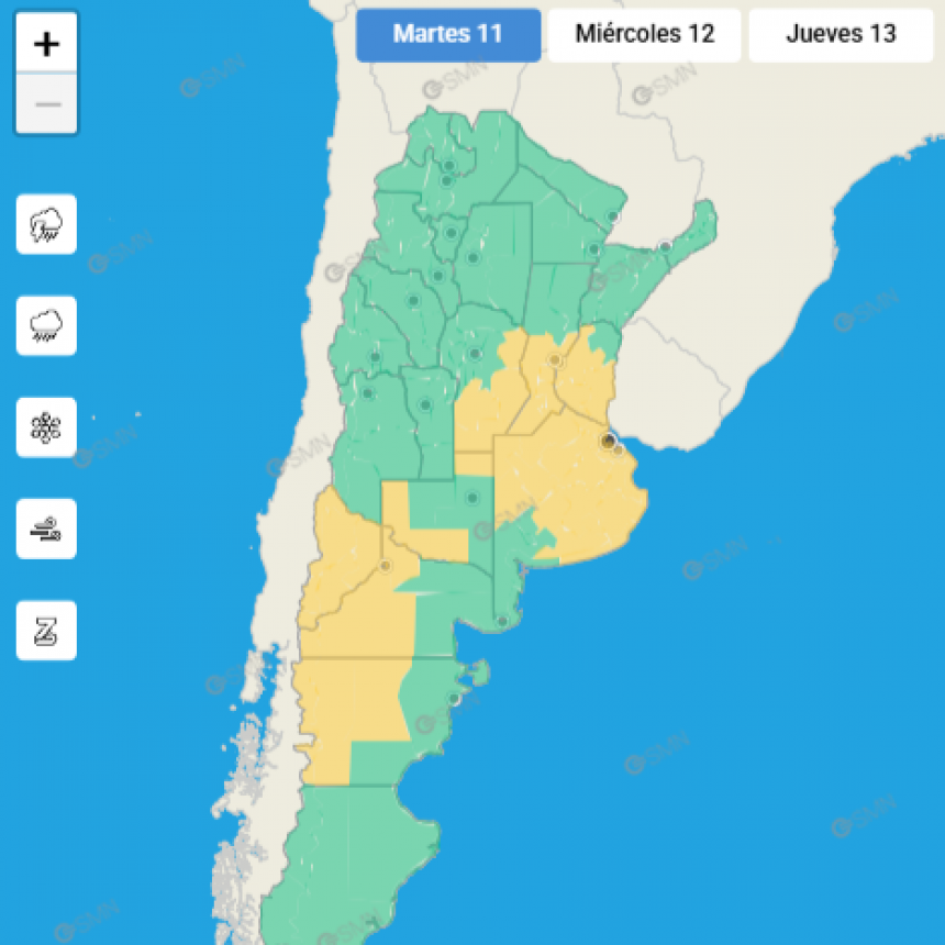ALERTA POR TORMENTAS FUERTES