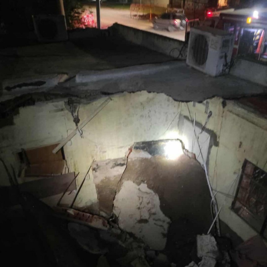DERRUMBE DE UN TECHO EN MARCOS JUÁREZ