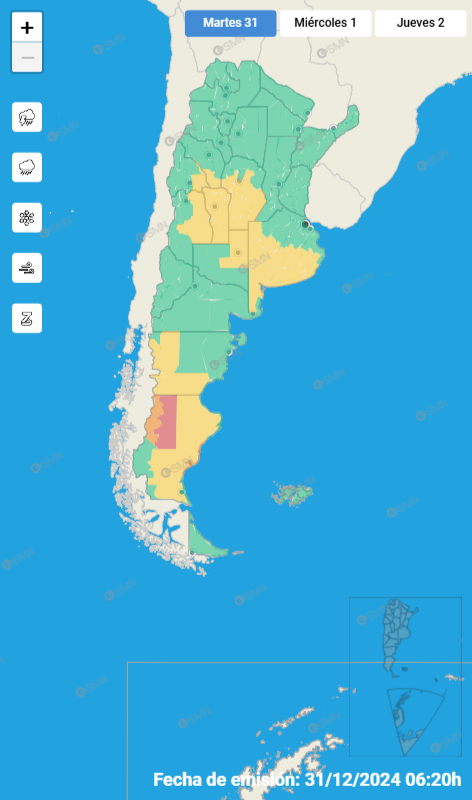 ALERTA POR TORMENTAS FUERTES PARA ESTA NOCHE