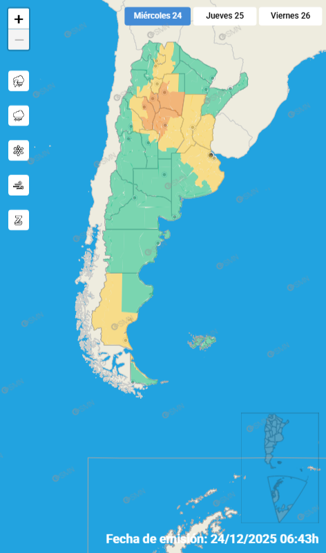 NOCHE BUENA CON ALERTA METEOROLÓGICO