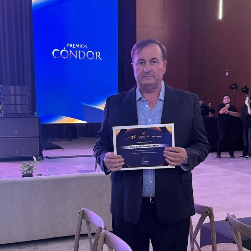 ARGENTINO DISTINGUIDO POR LA AGENCIA CÓRDOBA DEPORTES